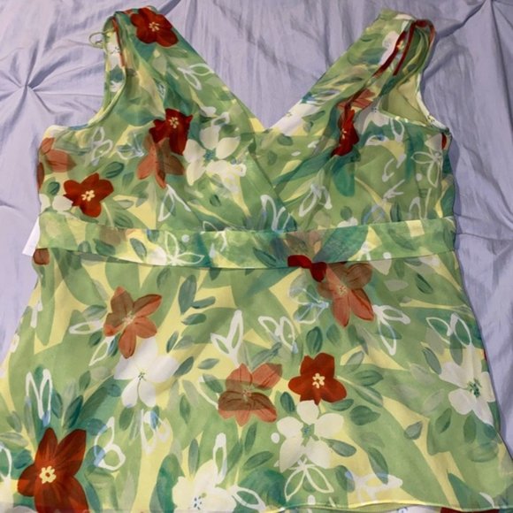Green Floral Donna Morgan 2 Piece Set size 16 - Picture 3 of 8